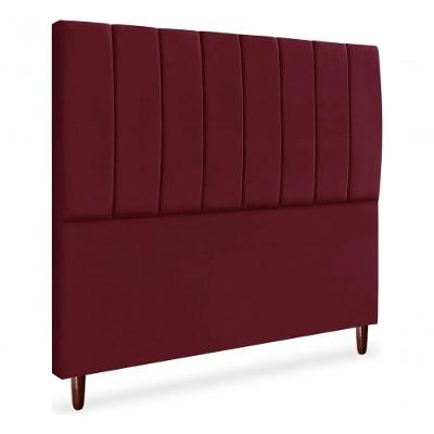 Cabeceira De Cama Box Carla Casal Queen 160 Cm Suede Bordo Do Lar Móveis E Decoração