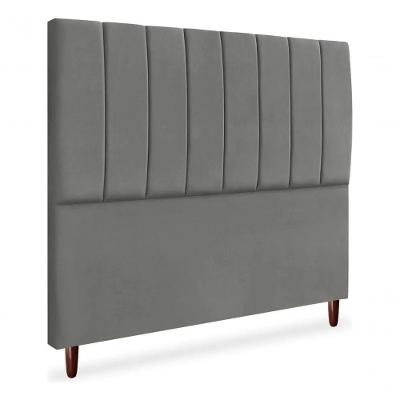 Cabeceira De Cama Box Carla Casal Queen 160 Cm Suede Grafite Do Lar Móveis E Decoração