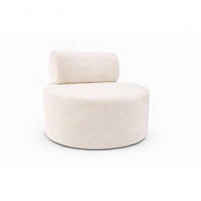 Poltrona Orgânica Decorativa Flora Sofisticada Para Sala E Recepção Veludo Off White Do Lar Móveis E Decoração