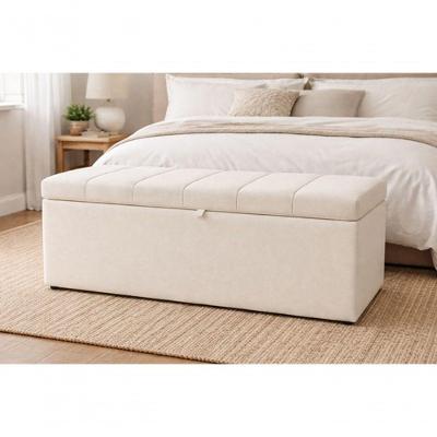 Recamier Calçadeira Baú Carla Para Quarto Cama Queen 160 Cm Suede Porcelana Do Lar Móveis E Decoração