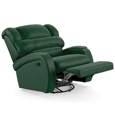 Poltrona Do Papai Reclinável Kalie Glider Giratória Massagem Fh9 Pu Verde Musgo - Mpozenato