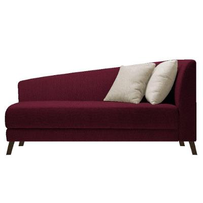 Recamier Heitor 160cm Com Almofada Lado Esquerdo Suede Cor Bordô/bege