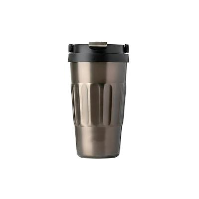 Copo Térmico Aço Inox 500ml Metalizado Café Suco Chá marrom