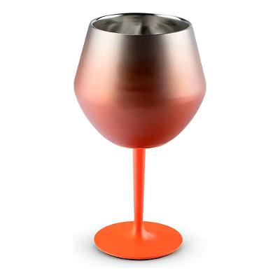 Taça Térmica Haste Removível Isolamento 2 Em 1- 420ml – Aço Inox, Isolamento Parede Dupla laranja