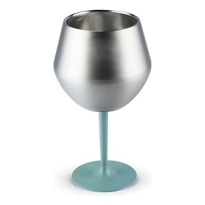 Taça Térmica Haste Removível Isolamento 2 Em 1- 420ml – Aço Inox, Isolamento Parede Dupla azul Claro
