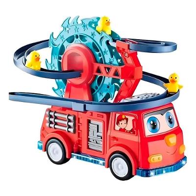 Brinquedo Caminhão Com Escorregador E Patinhos – Luz E Som, Montável, +3 Anos Patinhos Montável Diversão