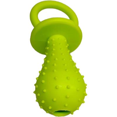 Brinquedo Mordedor Formato Chupeta Para Pets Com Guizo - Diversão E Estímulo Para Cães E Gatos verde