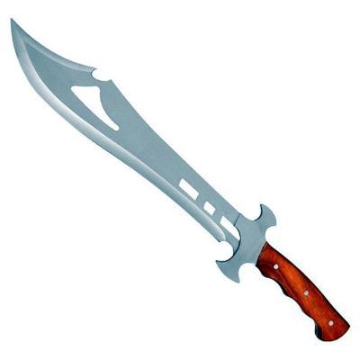 Facão Profissional Medieval Camping 50cm Para Caça E Pesca – Aço 440 + Cabo De Madeira