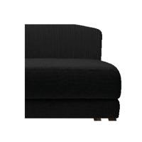 Recamier Heitor 140cm Com Almofada Lado Direito Suede Cor Preto/bege - 2