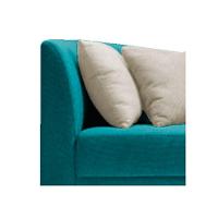 Recamier Heitor 140cm Com Almofada Lado Direito Suede Cor Azul Turquesa/bege - 3