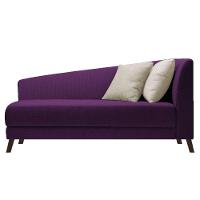 Recamier Heitor 185cm Com Almofada Lado Esquerdo Suede Cor Roxo/bege - 1