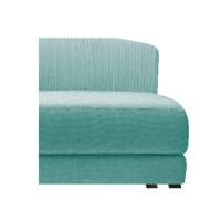 Recamier Heitor 185cm Com Almofada Lado Esquerdo Suede Cor Azul Tiffany/bege - 2