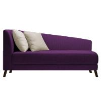 Recamier Heitor 185cm Com Almofada Lado Direito Suede Cor Roxo/bege - 1