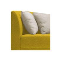 Recamier Heitor 185cm Com Almofada Lado Esquerdo Suede Cor Amarelo/bege