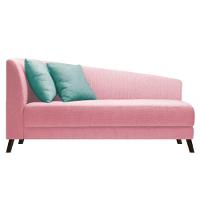 Recamier Heitor 185cm Com Almofada Lado Direito Suede Cor Rosa Bebê/tiffany - 1