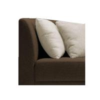 Recamier Heitor 185cm Com Almofada Lado Direito Suede Cor Marrom/bege - 3