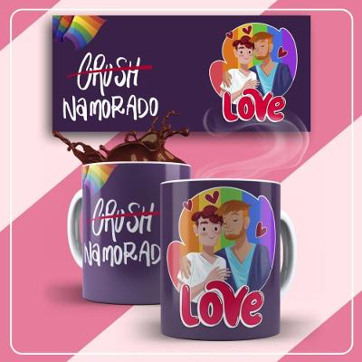 Caneca De Porcelana 325ml Lgbt Decorada Lgbt 13