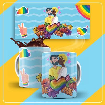 Caneca De Porcelana 325ml Lgbt Decorada Lgbt 7