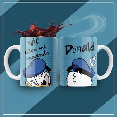 Caneca De Porcelana 325ml Decorada Turminha Da Disney Donald