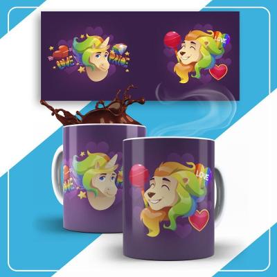 Caneca De Porcelana 325ml Lgbt Decorada Lgbt 11