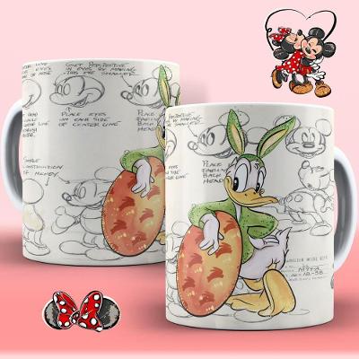 Caneca De Porcelana 325ml Personagens Disney Donald