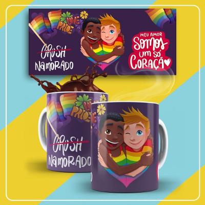 Caneca De Porcelana 325ml Lgbt Decorada Lgbt 12