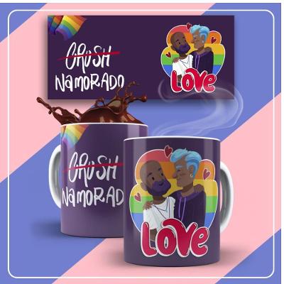 Caneca De Porcelana 325ml Lgbt Decorada Lgbt 14