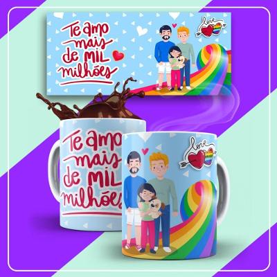 Caneca De Porcelana 325ml Lgbt Decorada Lgbt 16