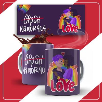 Caneca De Porcelana 325ml Lgbt Decorada Lgbt 15