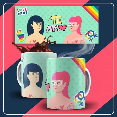Caneca De Porcelana 325ml Lgbt Decorada Lgbt 1