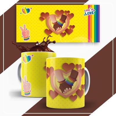 Caneca De Porcelana 325ml Lgbt Decorada Lgbt 5