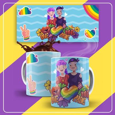 Caneca De Porcelana 325ml Lgbt Decorada Lgbt 10