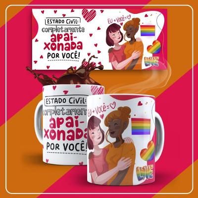 Caneca De Porcelana 325ml Lgbt Decorada Lgbt 23