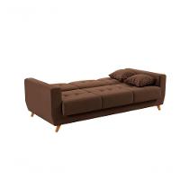 Sofá Cama Casal Reclinável Com Baú Pamela - Turkey Chocolate - 3