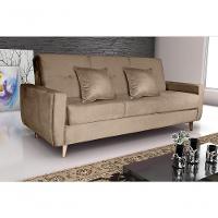 Sofá Cama Casal Reclinável Com Baú Pamela - Marrom Claro - 2