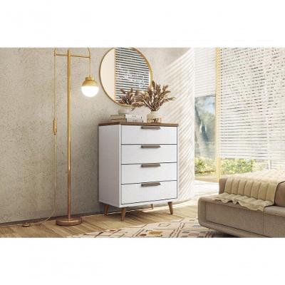 Cômoda 4 Gavetas Yokohama Branco Jatobá