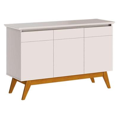 Aparador Para Sala Buffet Classic 3 Portas Com Gaveta Off White - Imcal