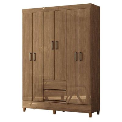 Guarda Roupa Casal 6 Portas Com Pés Fit Jequitibá Acetinado - Santos Andirá