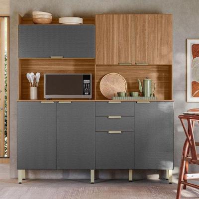 Kit Para Cozinha Ambiente Pitaya Amêndola Grafito Prime Tx - Demóbile