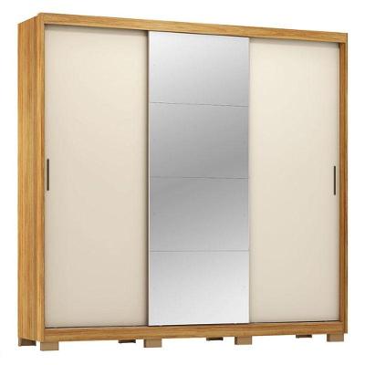 Guarda Roupa Casal Dalila 32415pe Cinamon Touch Off White Com Pés - Demóbile