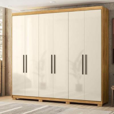 Guarda Roupa Casal Ambiente Venice 62780pe Cinamon Touch Off White Com Pés - Demóbile