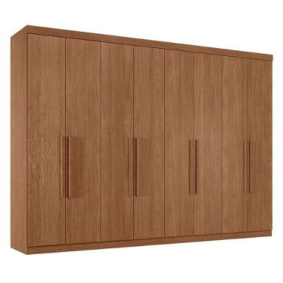 Guarda Roupa Casal 8 Portas 4 Gavetas Master New Jatobá Acetinado - Santos Andirá