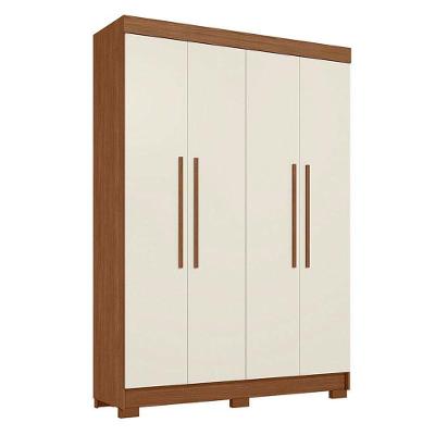 Guarda Roupa Solteiro 4 Portas Sarandi Jatobá Areia - Santos Andirá