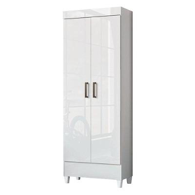 Armário Multiuso Com Pés Fit Branco Brilho - Santos Andirá