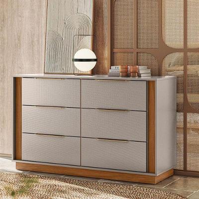 Cômoda Giardino 6 Gavetas em MDP com Puxador Plástico Nude Prime Tx Nogueira
