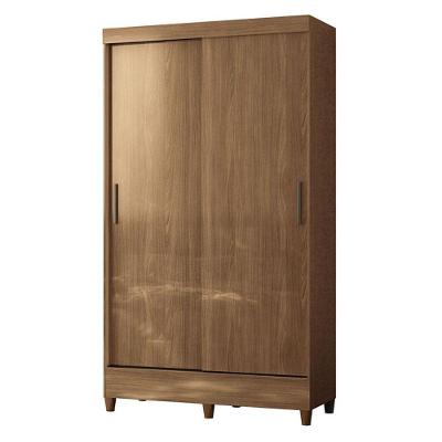 Guarda Roupa Solteiro 2 Portas De Correr Com Pés Fit Jequitibá Acetinado - Santos Andirá