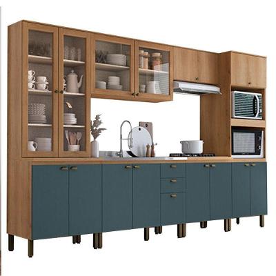 Cozinha Modulada Finesse Composição 20 Capuccino Azul - Thb