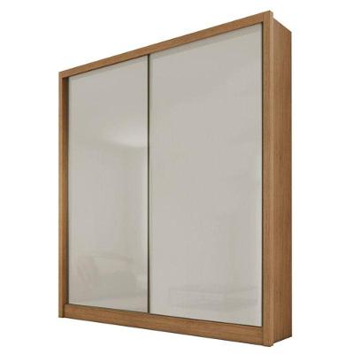 Guarda Roupa Solteiro Toledo 2 Portas 3 Gavetas Cumaru 25 Fendi Com Nicho - Novo Horizonte