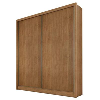 Guarda Roupa Solteiro Toledo 2 Portas 3 Gavetas Cumaru 23 Com Nicho - Novo Horizonte