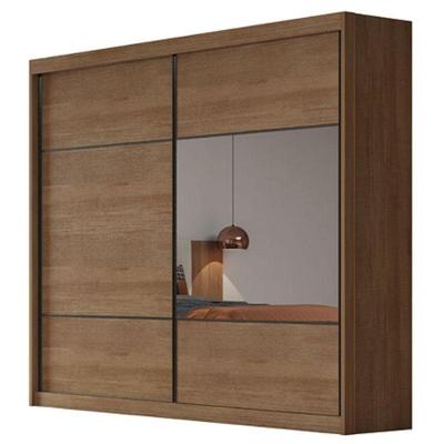 Guarda Roupa Casal Belmonte 2 Portas 4 Gavetas Cumaru 23 Com Espelho - Novo Horizonte